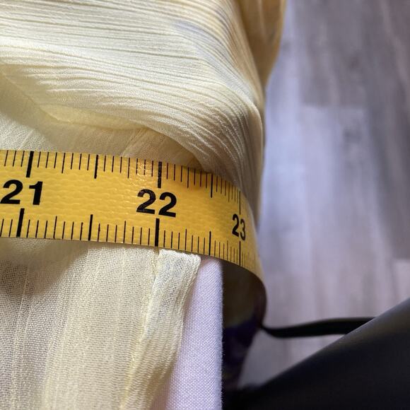 Susan Graver Yellow Floral Blouse - Picture 4 of 11